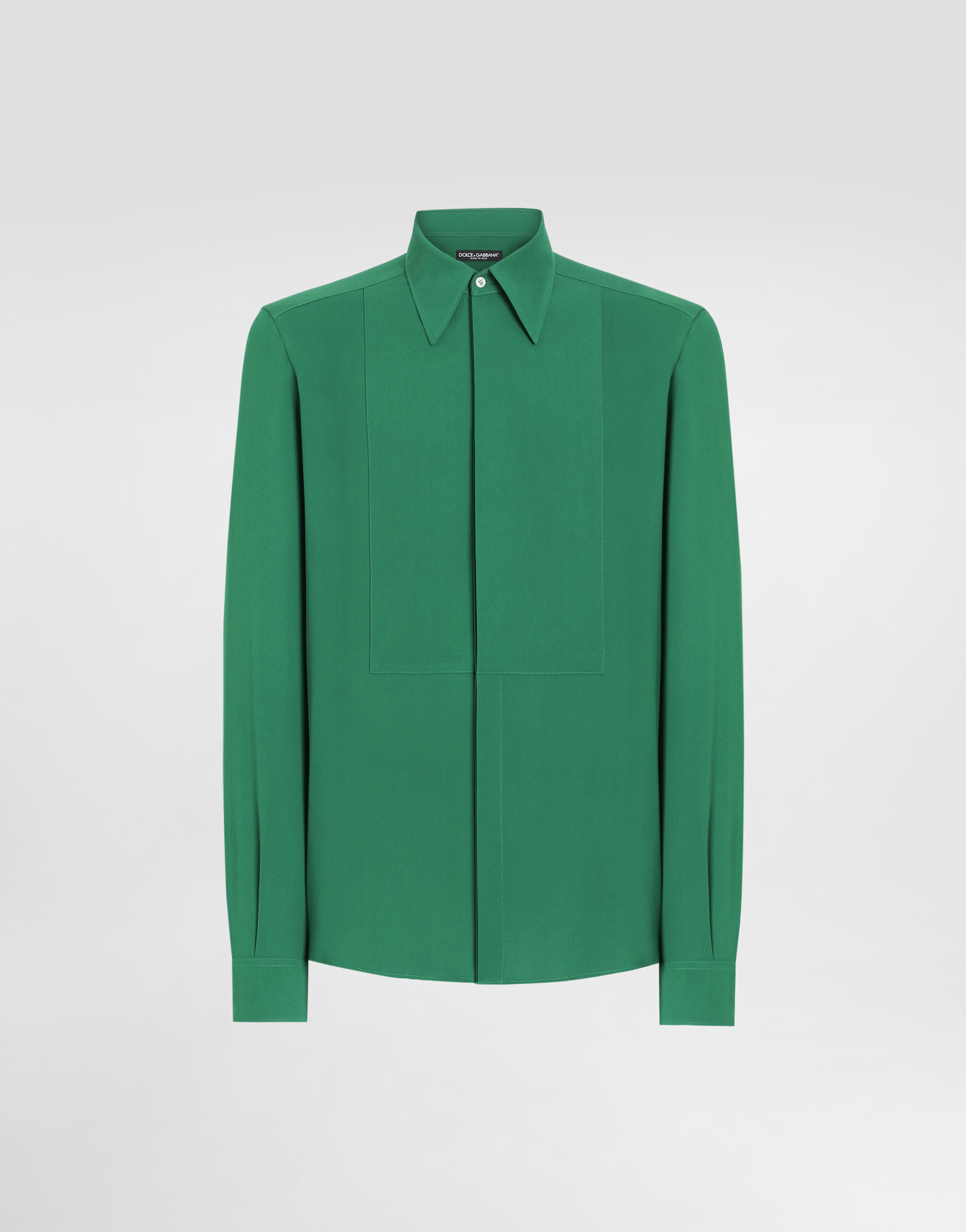 Crêpe de chine gold shirt - thumbnail 6