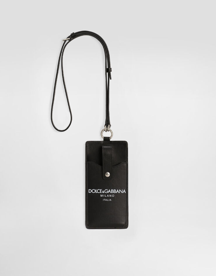 Dolce & Gabbana Calfskin cellphone case Black BP3345A6E48