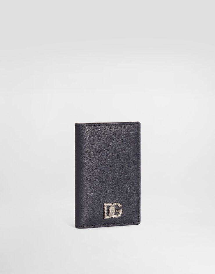 Dolce & Gabbana Card holder in calfskin with logo Dolce & Gabbana Card holder in calfskin with logo Blue BP3323A0370