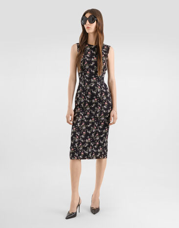 Dolce & Gabbana Small floral-print charmeuse dress Multicolor F6GASTFSA8I