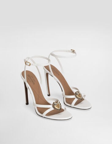 Dolce & Gabbana Devotion calfskin sandals White CR1984AP412