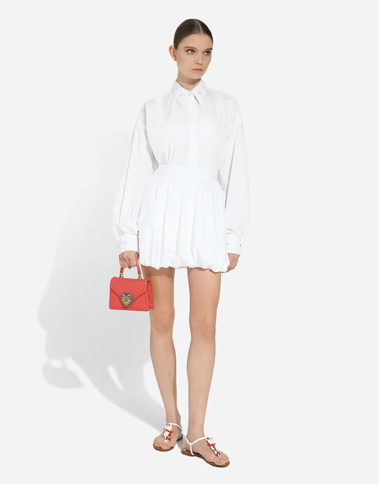 Dolce & Gabbana حقيبة ديفوشن صغيرة بمقبض علوي برتقالي BB6711AV893