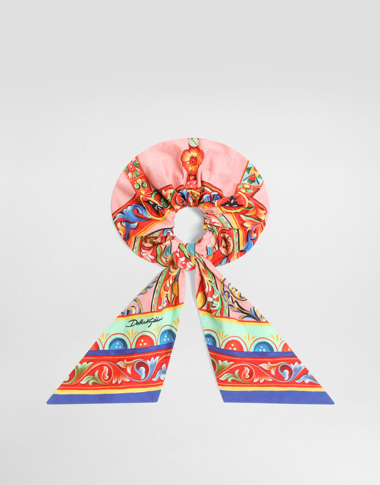 Dolce & Gabbana Carretto-print poplin scrunchie Multicolor LB7A19FI5O1