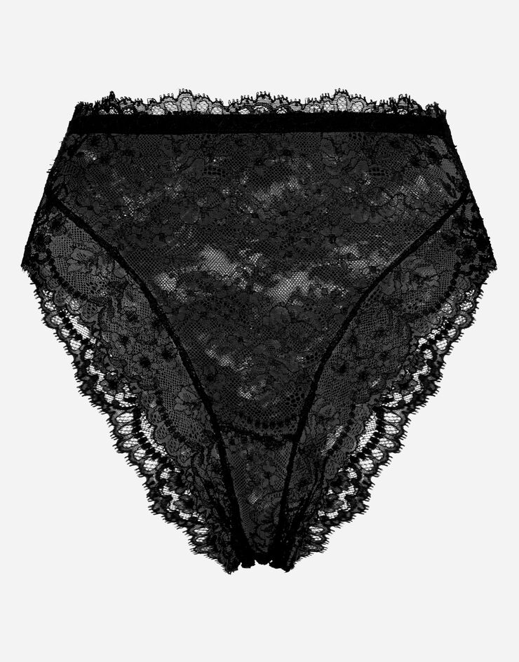 Dolce & Gabbana Slip vita alta in pizzo chantilly Nero O2C42TONO23