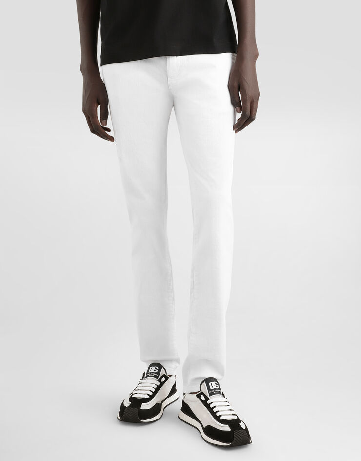Dolce&Gabbana White slim-fit stretch jeans Multicolor GY07CDG8JR8