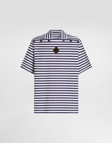 Dolce & Gabbana Striped cotton polo shirt Multicolor G8UE9ZFR527