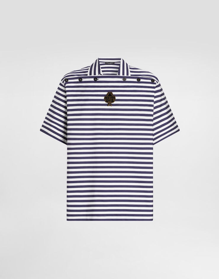 Dolce & Gabbana Striped cotton polo shirt Dolce & Gabbana Striped cotton polo shirt Multicolor G8UE9ZFR527