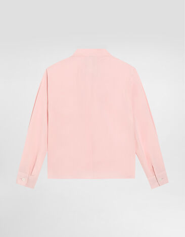 Dolce & Gabbana Bluse aus Crêpe de Chine Rosa L56S30FU1A8
