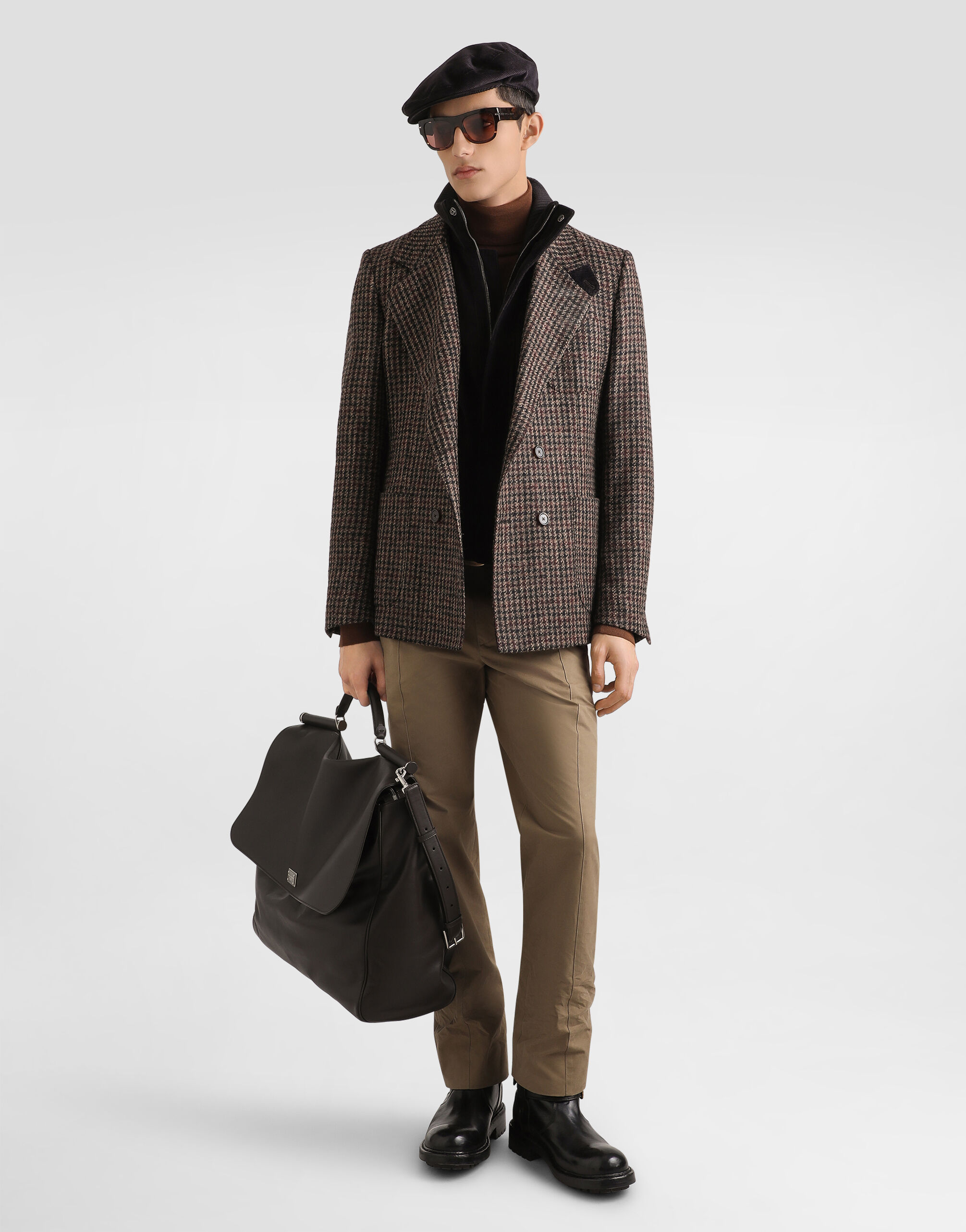 Cashmere turtleneck pullover in Brown for Men | Dolce&Gabbana®