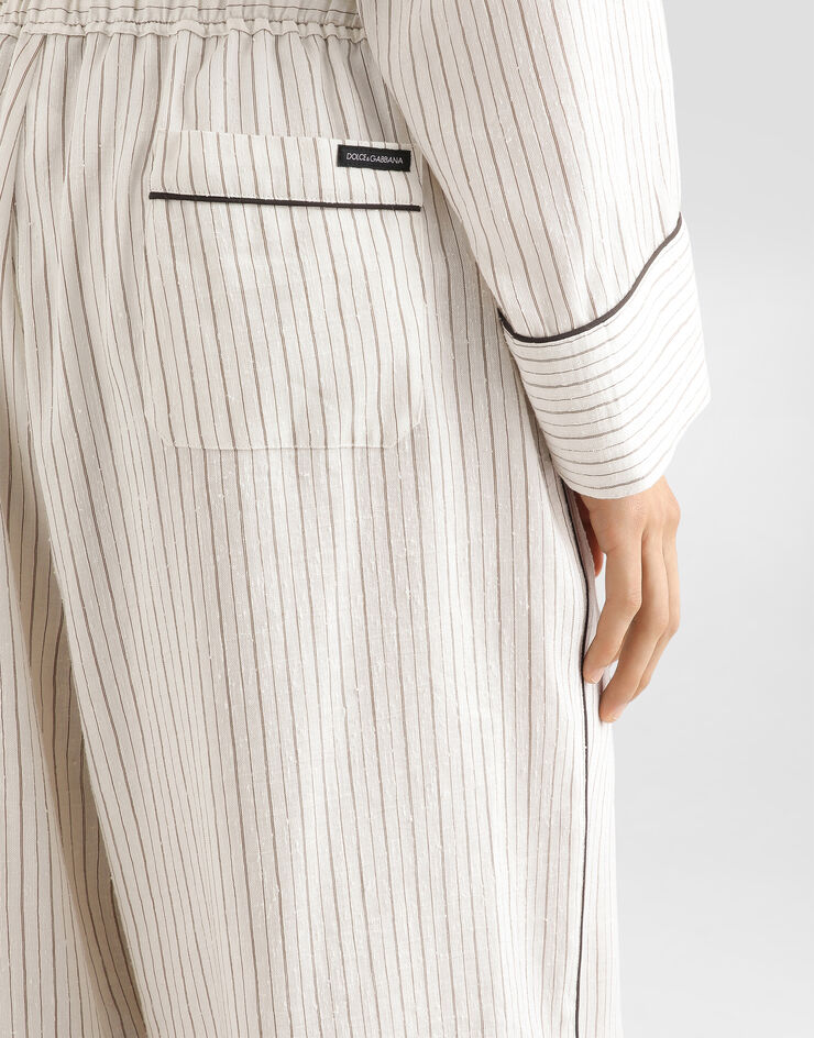 Dolce & Gabbana Striped fabric vanity trousers Multicolor GP1N9TFBMF1