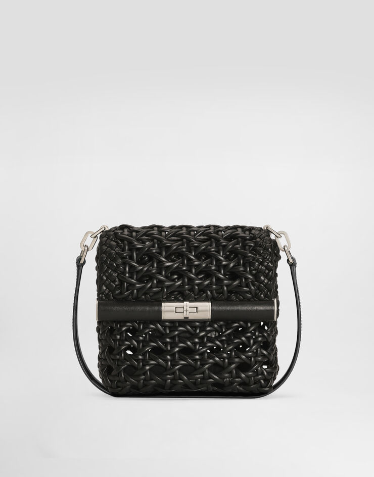 Dolce & Gabbana Bolso de paja trenzada Black BM2445A9N78