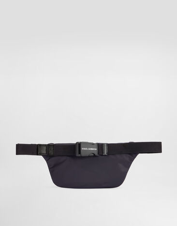 Dolce & Gabbana Nylon waist bag with logo Blue EM0072A0567