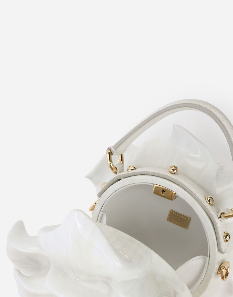 Dolce & Gabbana Resin rose-design Dolce Box bag White BB7246AY988
