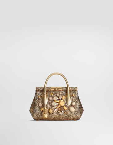 Dolce & Gabbana Day mini Marlene handbag in brocade with embroidery Gold BB7744A0849