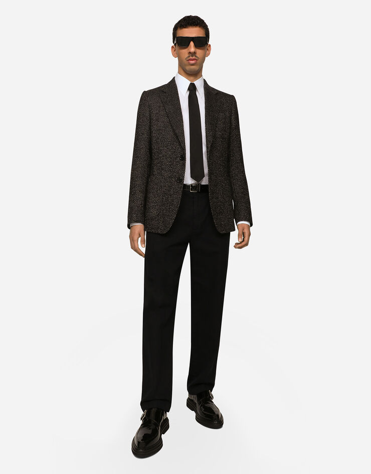 Dolce&Gabbana Stretch alpaca and wool tweed single-breasted jacket Multicolor G2PT9TFMMHU
