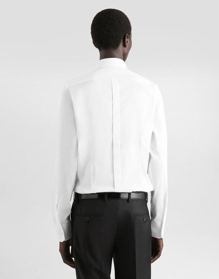Dolce&Gabbana Stretch poplin Gold-fit shirt White G5EJ0TGG826