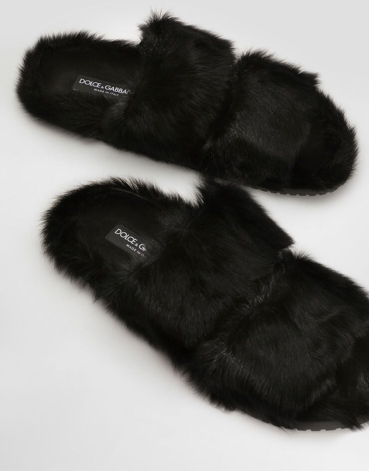 Dolce & Gabbana DG Casual kid goat sandals Black A80574A0089