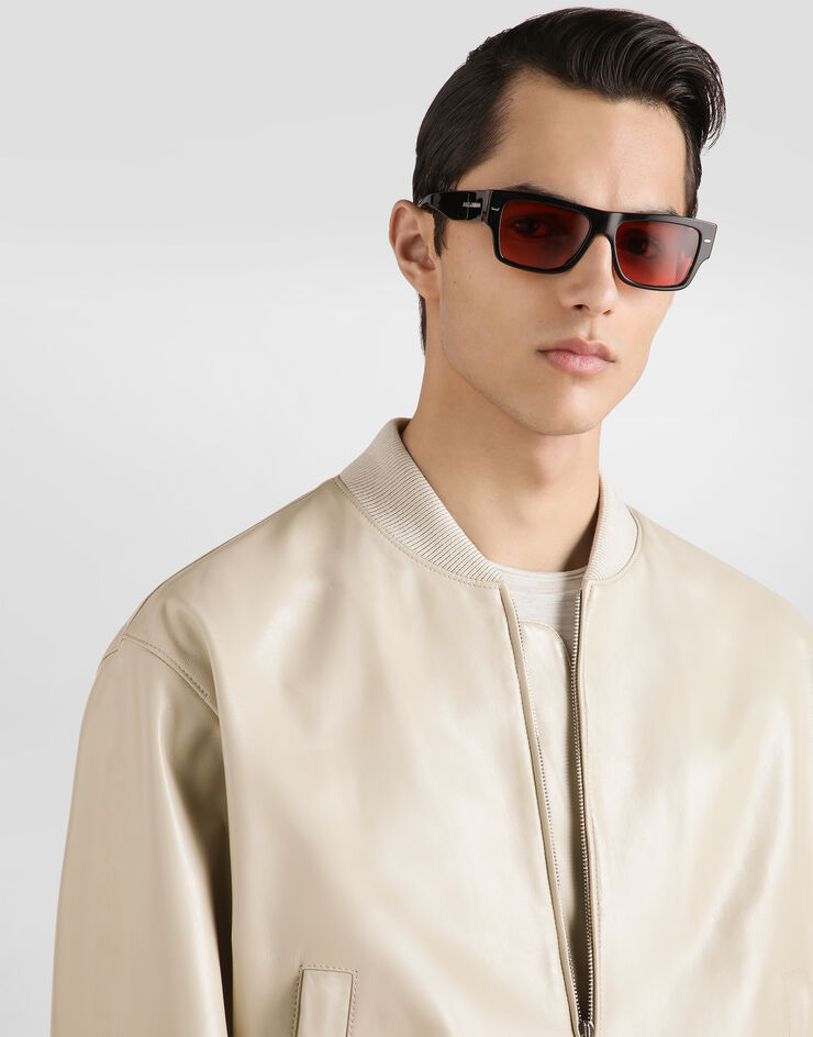 Dolce & Gabbana Nappa bomber jacket Cream G9BILLHUL1P