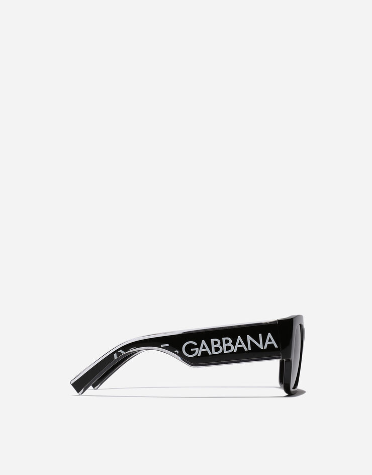 Dolce & Gabbana نظارة شمسية بشعار DNA أسود VG600LVN187