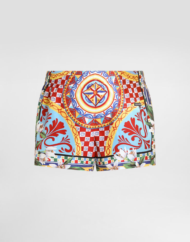 Dolce & Gabbana Carretto-print swim boxer shorts Dolce & Gabbana Carretto-print swim boxer shorts Multicolor M4A06TFPSIV
