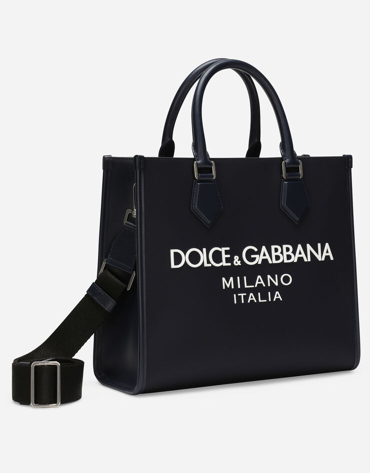 Dolce & Gabbana 스몰 나일론 쇼퍼백 블루 BM2272AG182