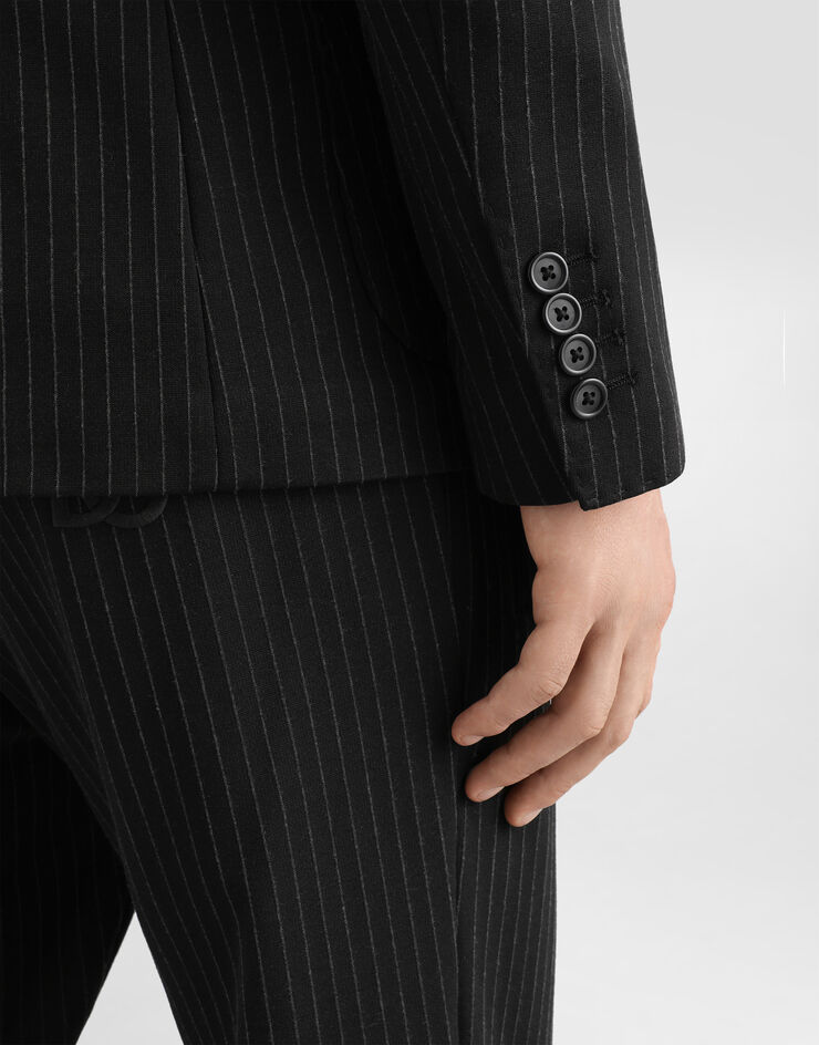 Dolce & Gabbana Pinstripe stretch jersey Portofino jacket Multicolor G2PT9ZFRGBZ
