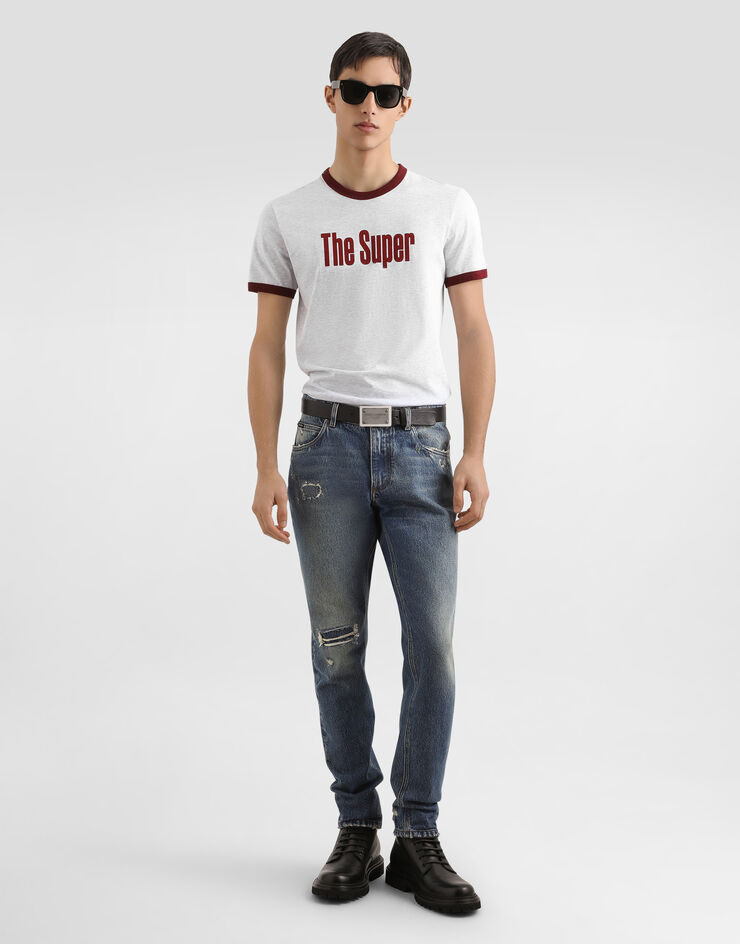 Dolce & Gabbana Regular cotton jeans Multicolor GYJCCDG8NK1