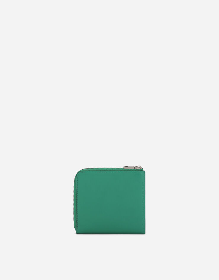 Dolce & Gabbana Porte-cartes en cuir de veau avec logo Vert BP3273AN244