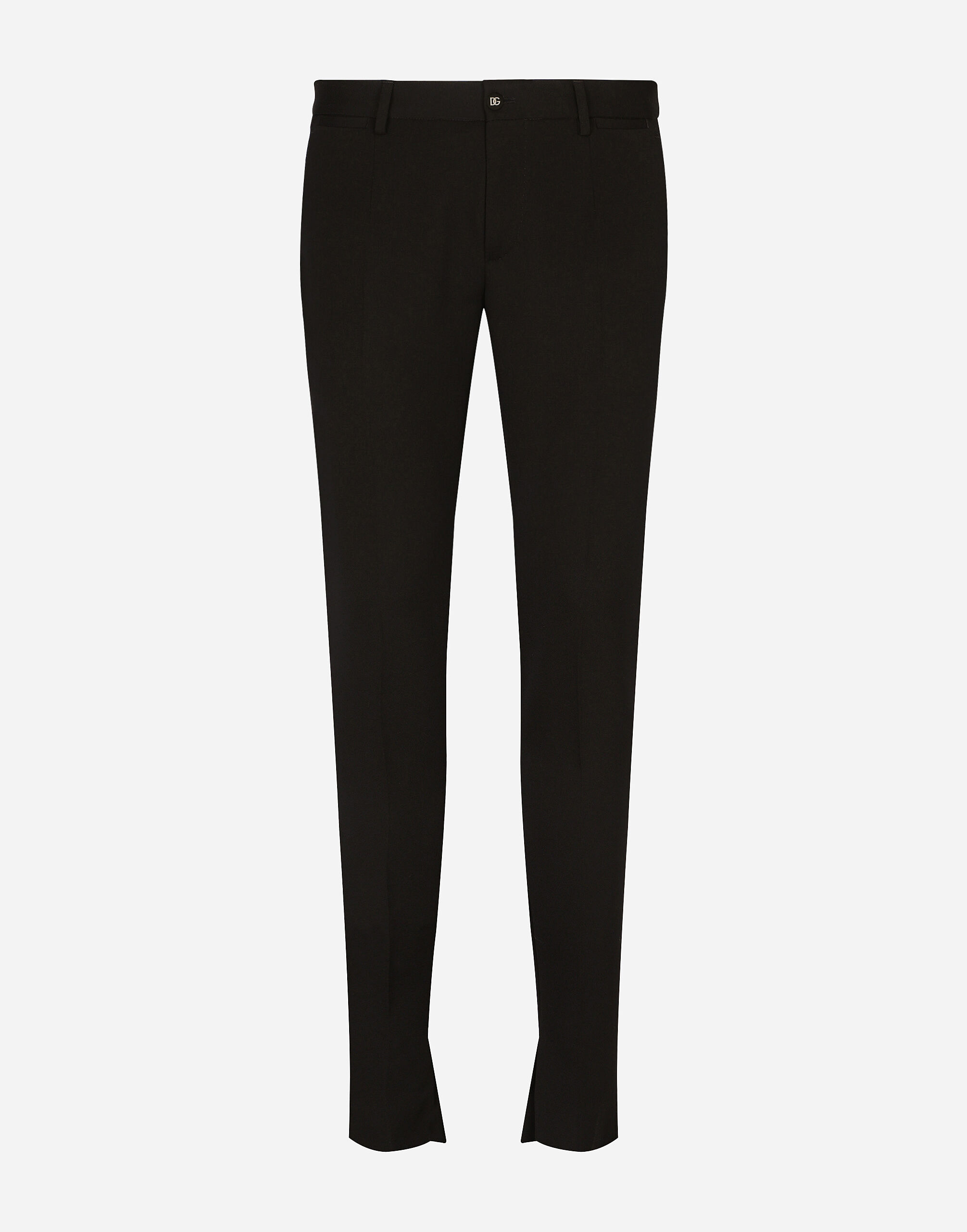 期間限定のお買い得商品 ブラックのメンズ パンツ ストレッチウールギャバジン パンツ