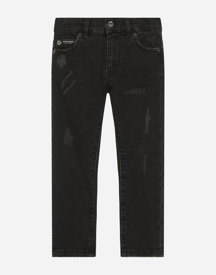 Dolce & Gabbana Jeans in denim stretch nero lavato Nero L42F15LDB05
