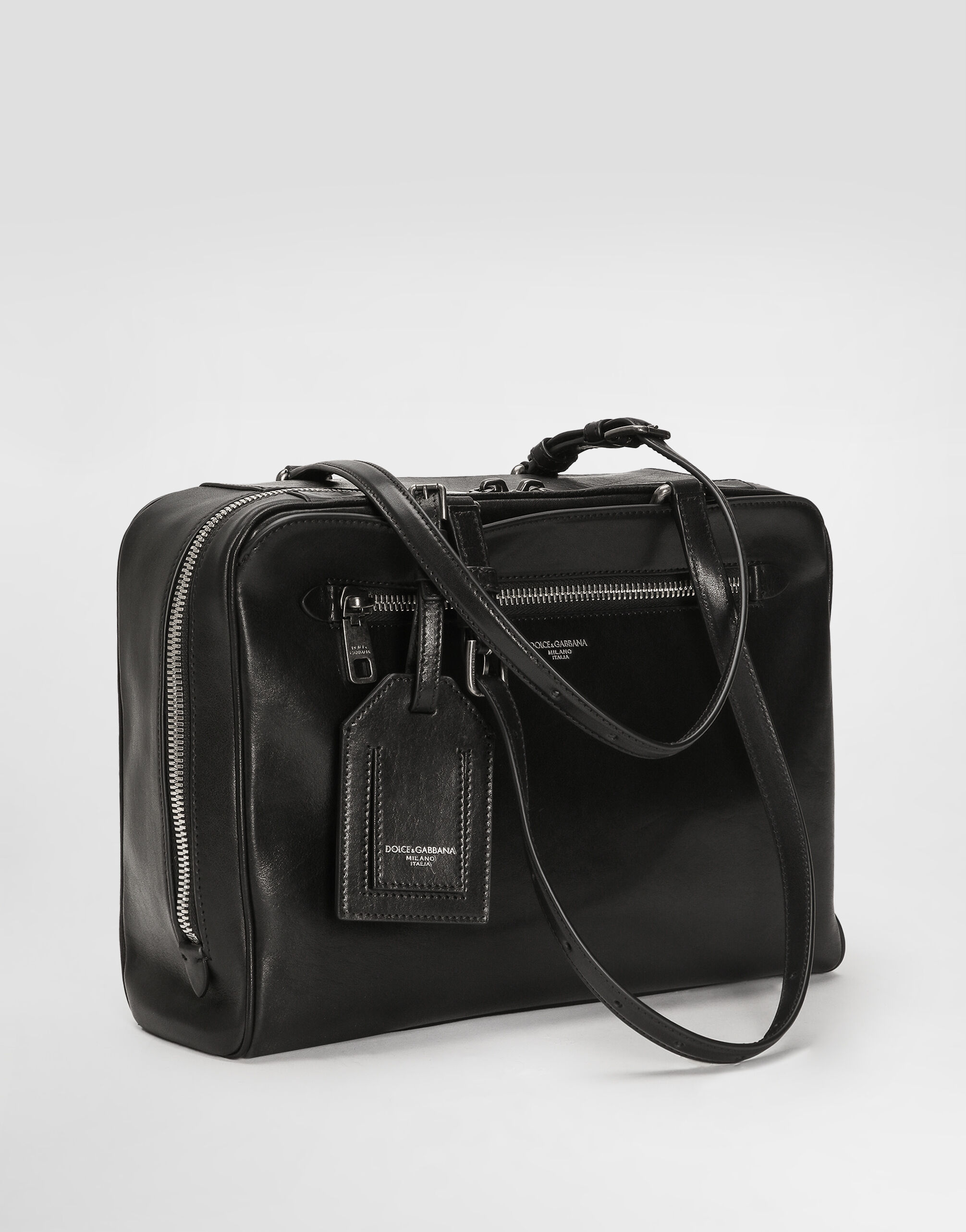 バッグ DOLCE&GABBANA Black Leather Briefcase Calfskin briefcase in Black for Men | Dolce&Gabbana® US