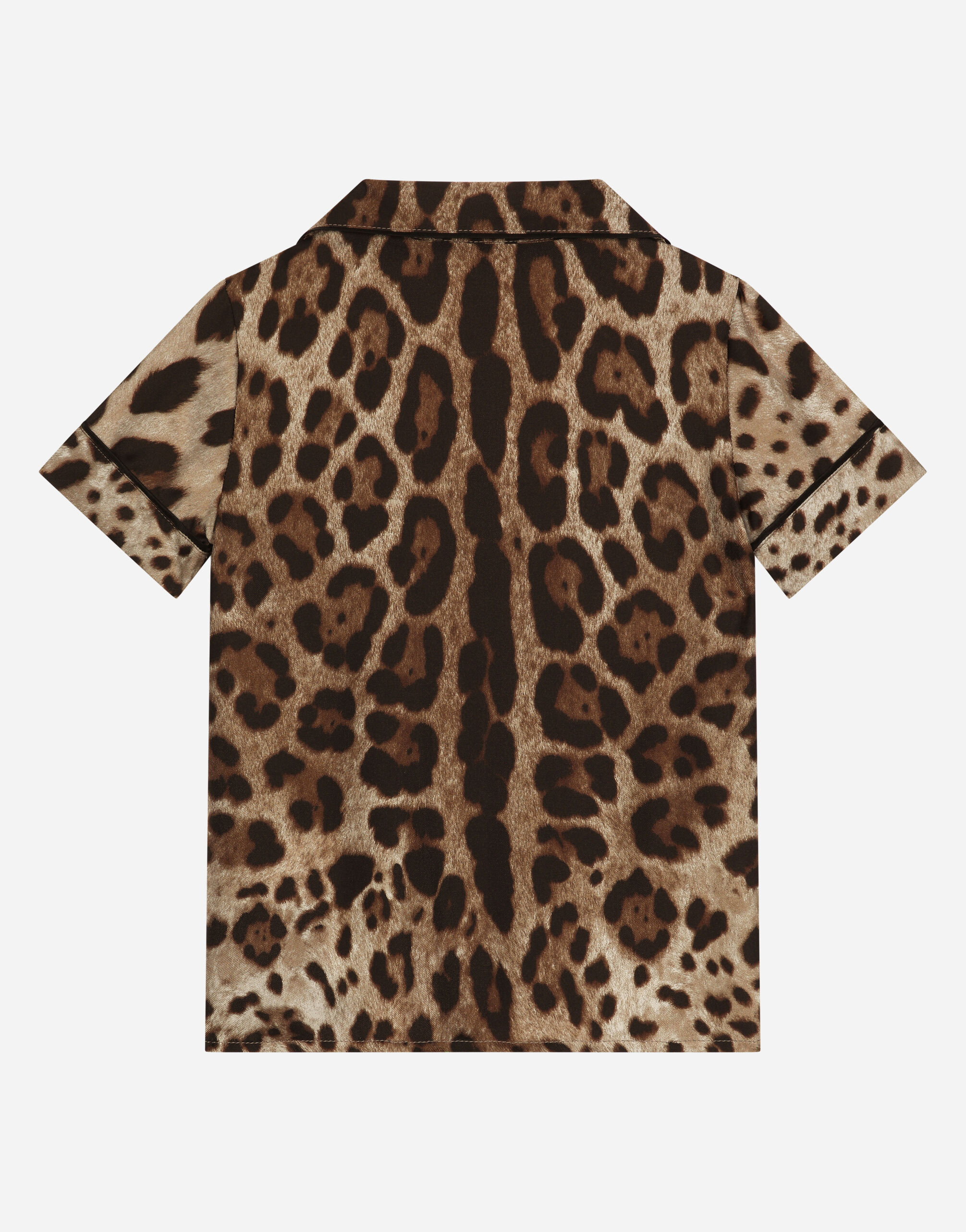 Leopard print twill shirt in Animal Print for Dolce Gabbana US