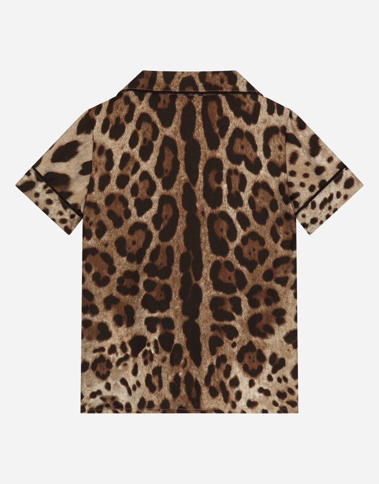 Dolce & Gabbana Leopard-print twill shirt Animal Print L53S92G7I2K