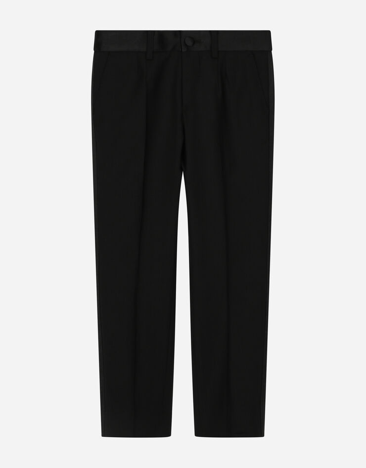 Dolce & Gabbana Einreihiger smoking aus stretch-wollstoff SCHWARZ L41U49FUBBG
