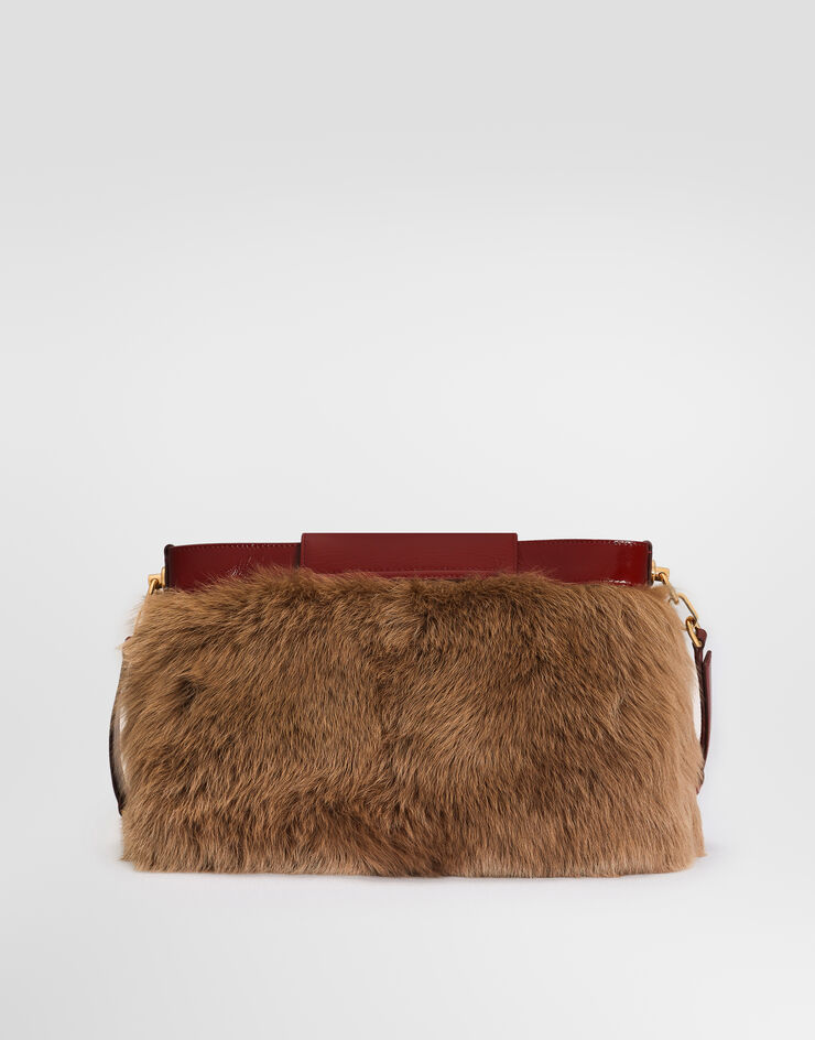 Dolce & Gabbana Vittoria fur and calfskin shoulder bag Multicolor BB7941A0736