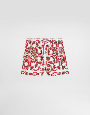 Dolce & Gabbana Majolica-print short swim boxer shorts Multicolor M4A06TFSSLO