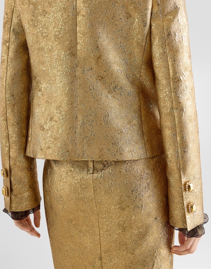 Dolce & Gabbana Lamé jacquard jacket Gold F27KWZFJODW