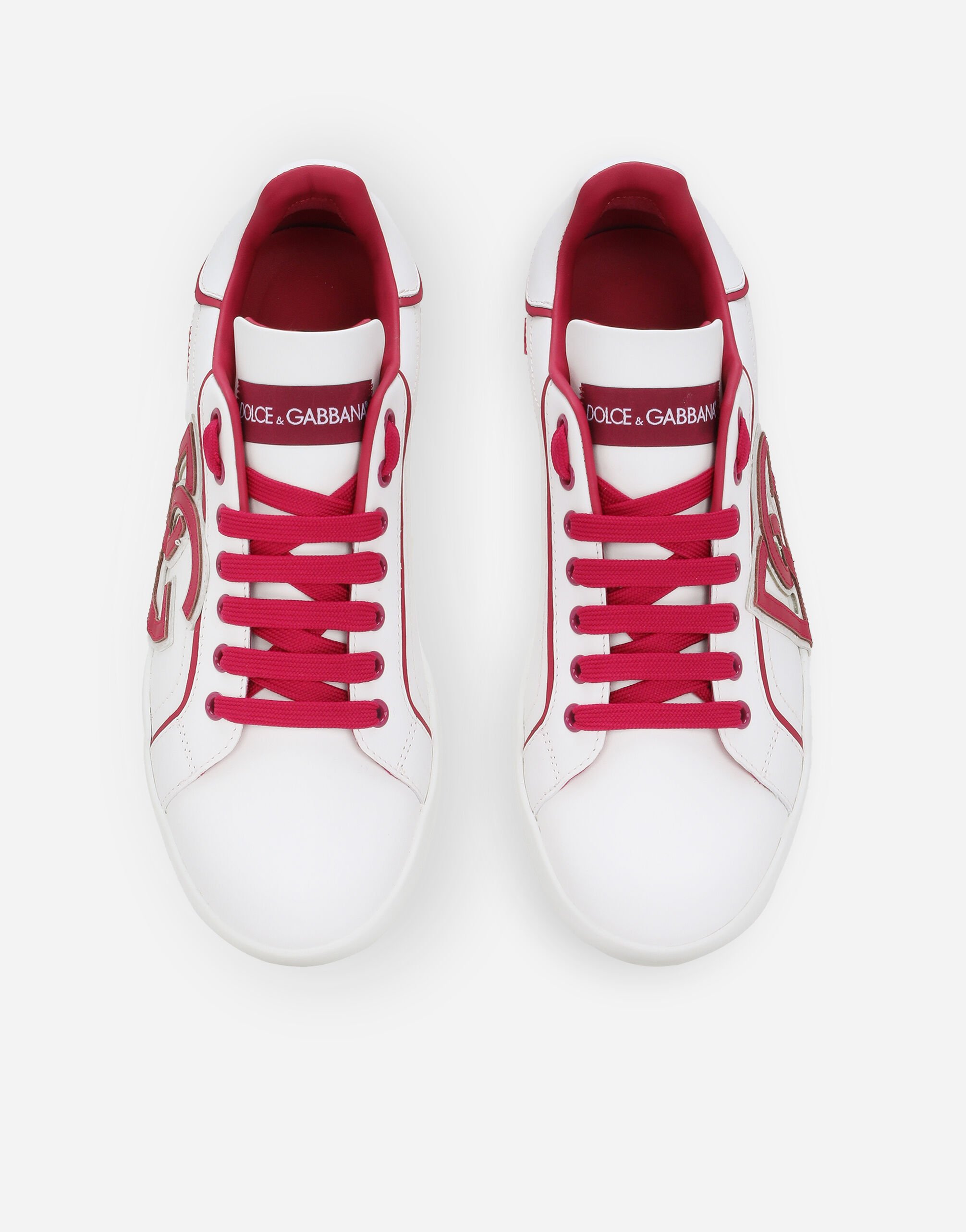 Dolce & gabbana white red portofino sneakers discount