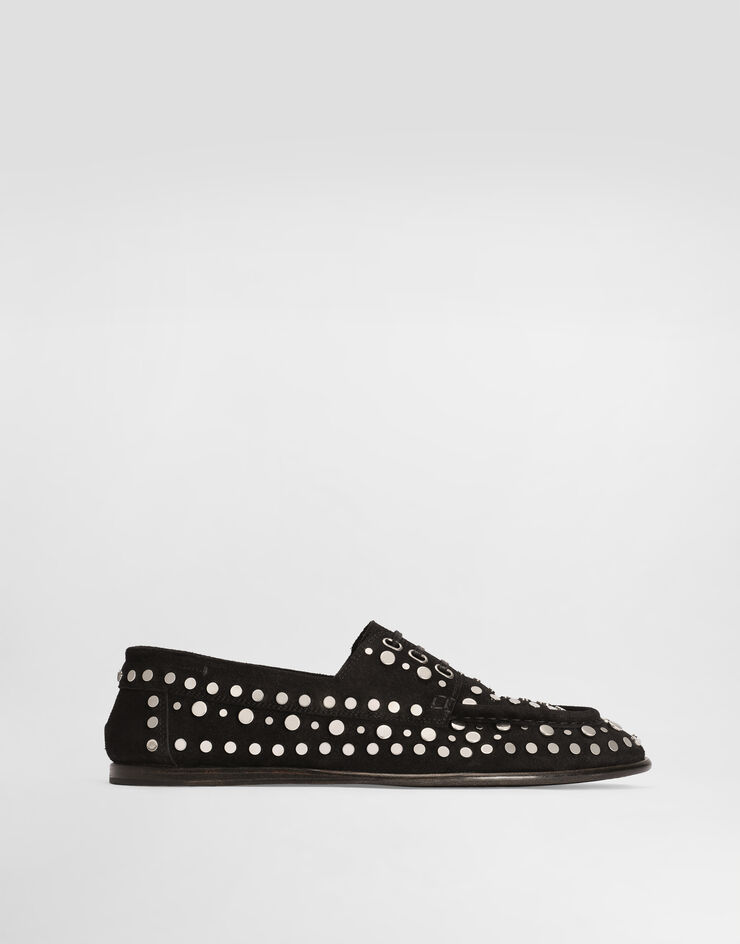 Dolce & Gabbana حذاء ديربي من جلد سويدي Black A10908A0767