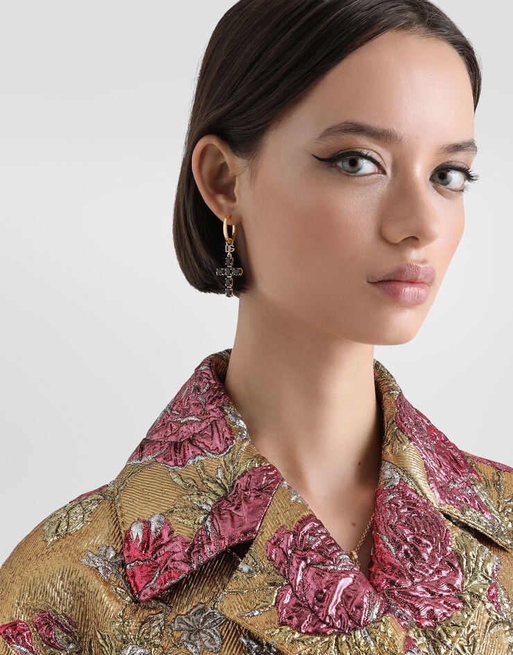 Dolce & Gabbana Earrings with crystal rhinestone crosses Dolce & Gabbana Earrings with crystal rhinestone crosses Multicolor WEQ2D6W1111