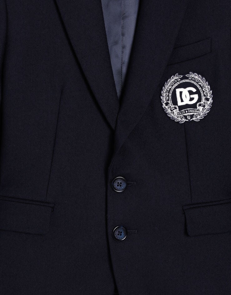 Dolce & Gabbana Single-breasted jacket in wool Blue L41J86FU28G