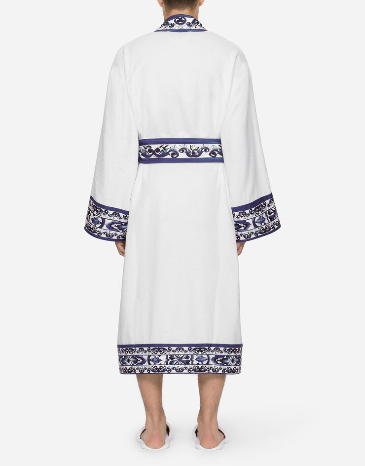 Dolce & Gabbana Cotton Terry Bathrobe Multicolor TCF010TCAGN