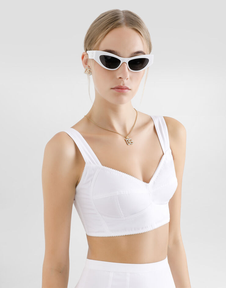 Dolce & Gabbana 水钻 DG 徽标耳环 金 WER2L4W1111