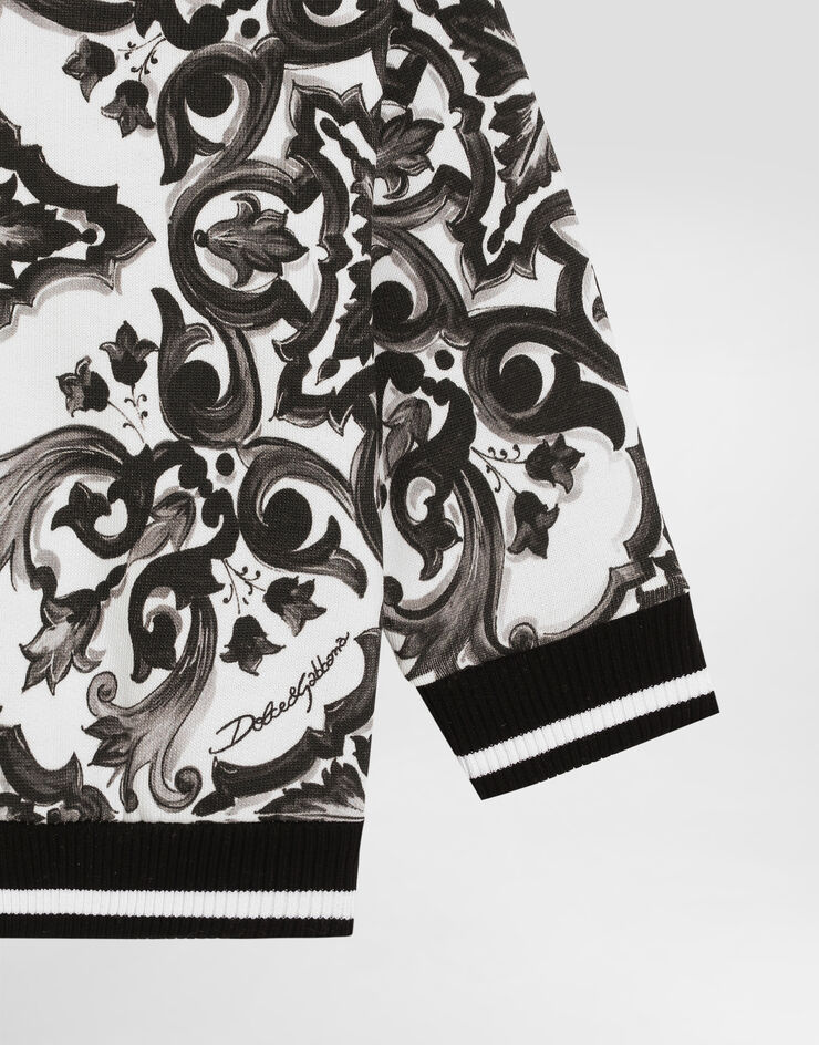Dolce & Gabbana Sudadera de capucha con estampado de mayólica Multicolor L1JWITII7HR