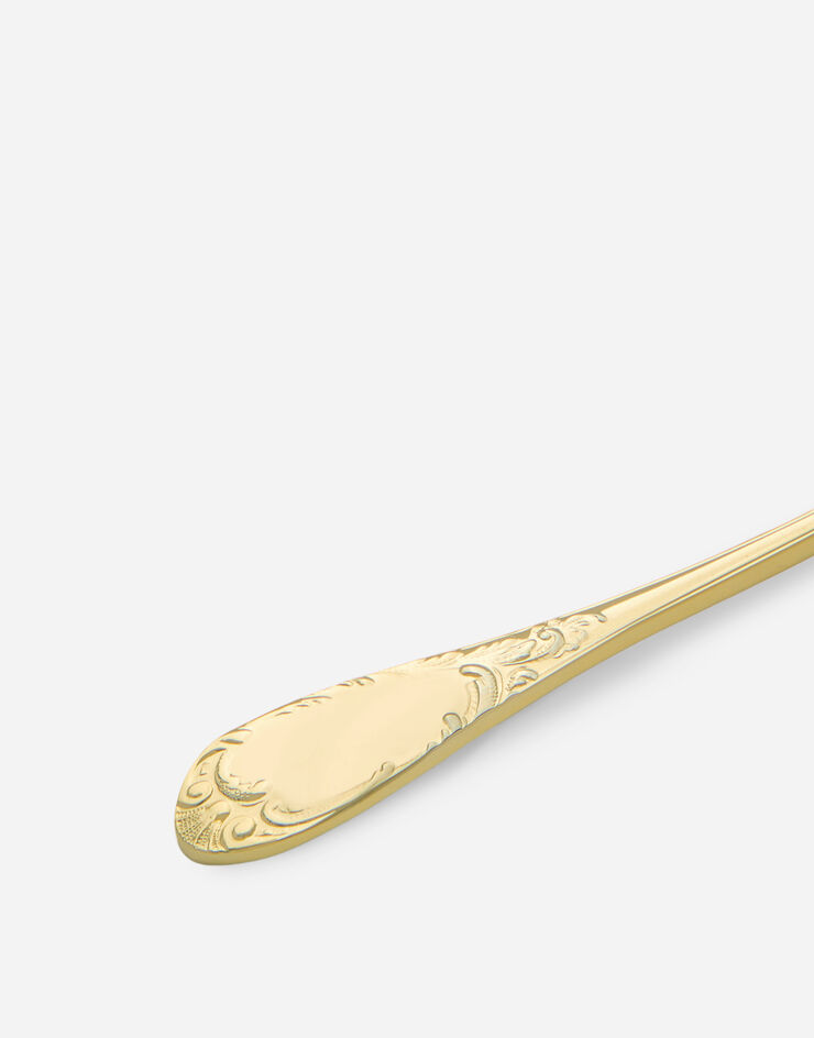 Dolce & Gabbana 24k Gold Plated Soup Spoon Multicolor TCP002TCA49