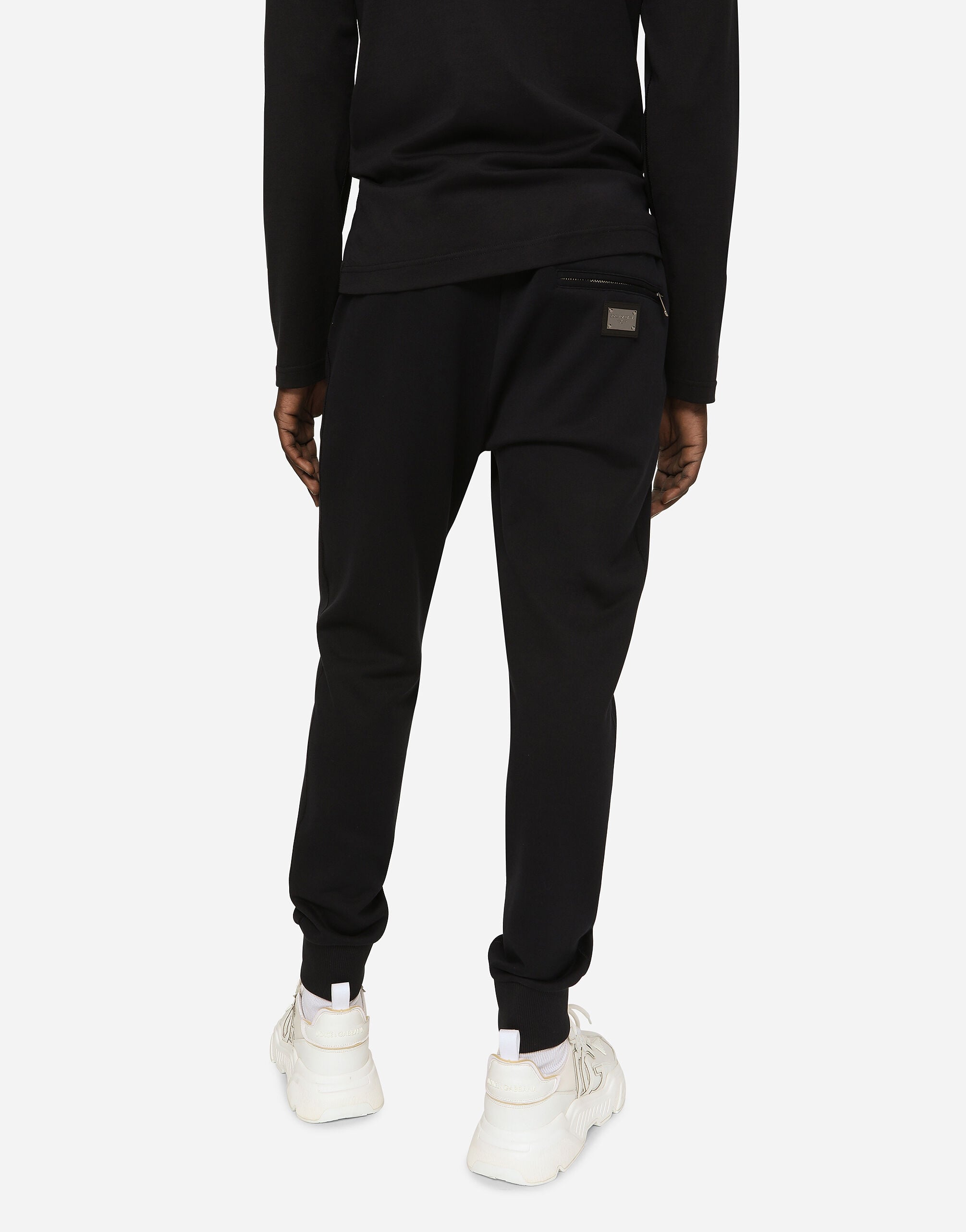 Jersey jogging pants with branded tag - thumbnail 10