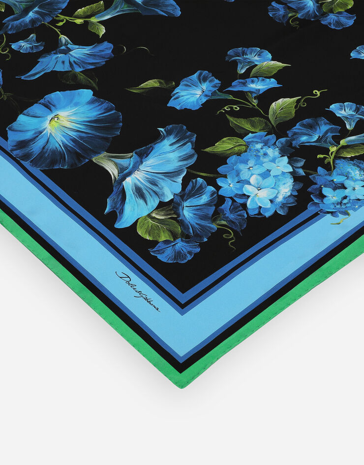 Dolce & Gabbana Bluebell-print twill scarf (90 x 90) Print FN090RGDB7H
