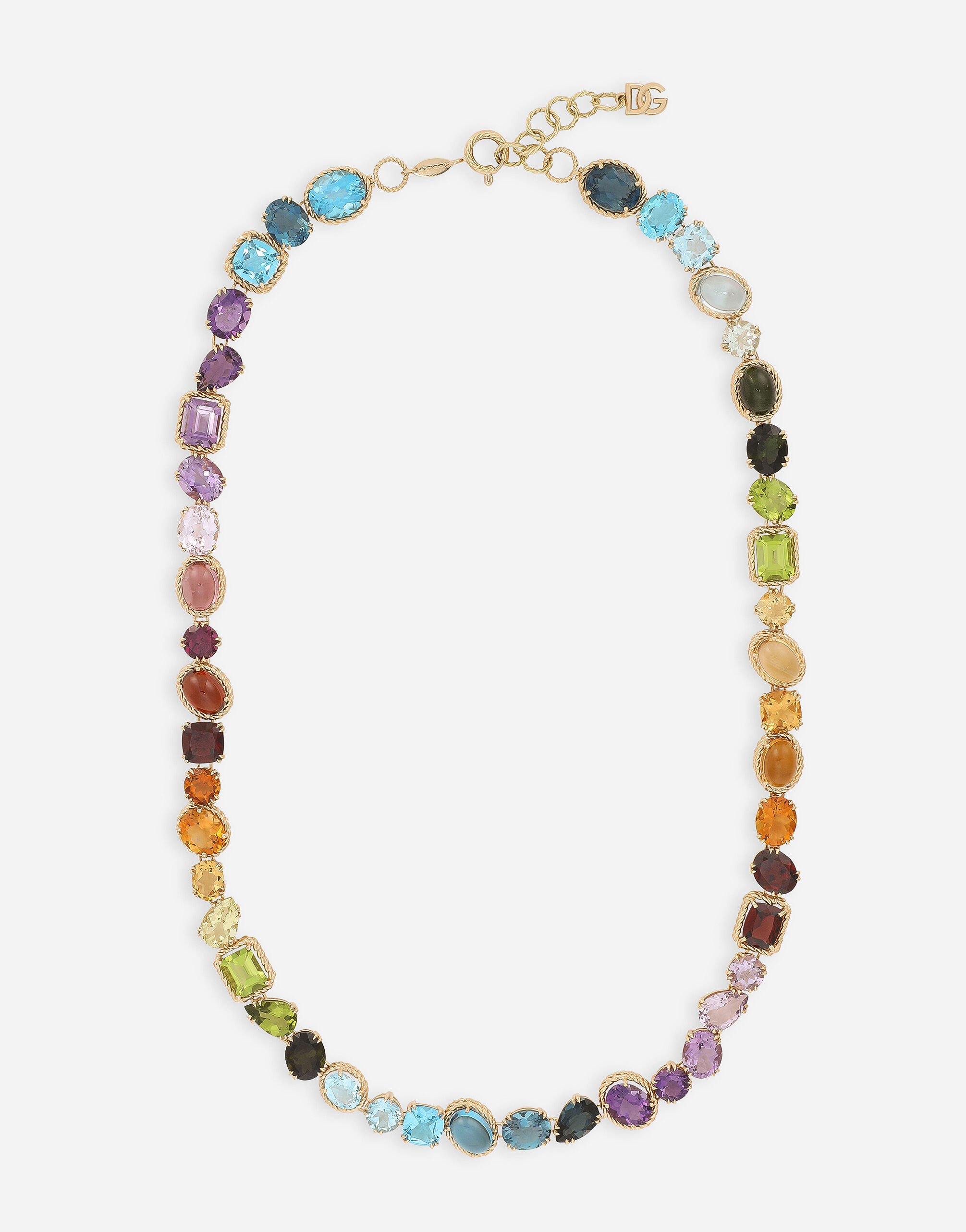 Dolce & Gabbana Rainbow necklaces in yellow gold 18kt with multicolor gemstones Gold WNQA3GWQC01