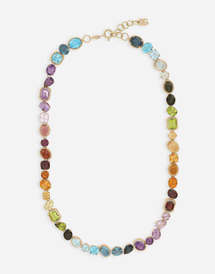 Dolce & Gabbana Rainbow necklaces in yellow gold 18kt with multicolor gemstones Gold WNQA2GWMIX1