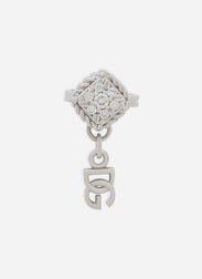 Dolce & Gabbana Single earring in white gold 18kt with diamonds pavé White WSQA7GWSPBL